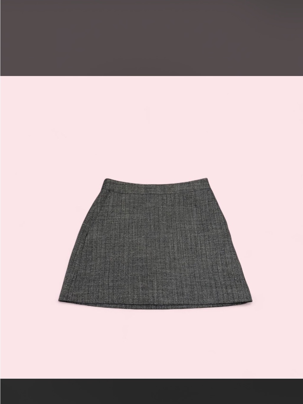 Express Classic Gray A-Line Mini Skirt